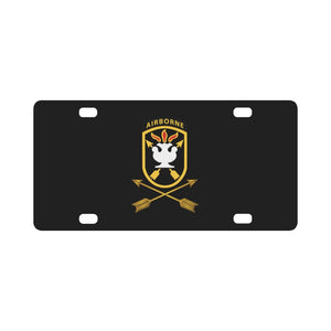 SOF - JFK Special Warfare Center - School SSI w Branch wo Txt Classic License Plate