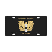 Load image into Gallery viewer, Emblem - Warrant Officer - WO1 - Veteran X 300 Classic License Plate
