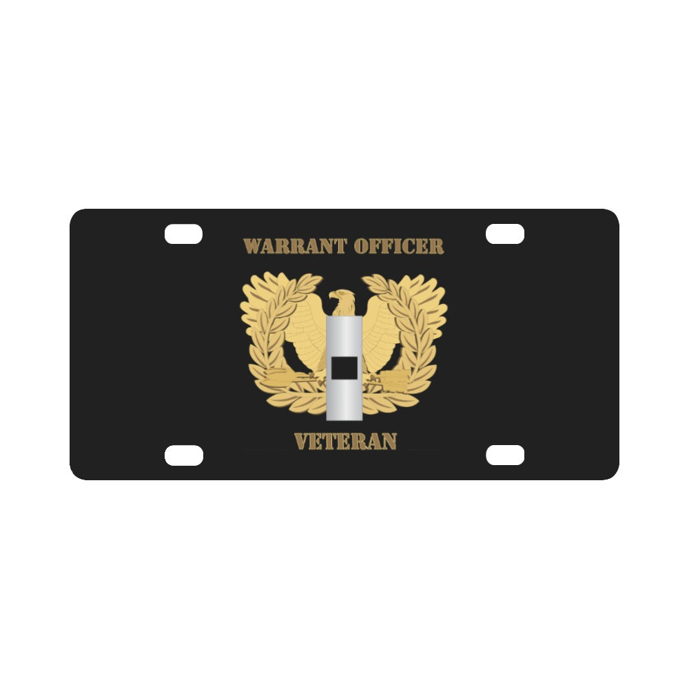 Emblem - Warrant Officer - WO1 - Veteran X 300 Classic License Plate