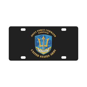 Army - Joint Force Command - Norfolk X 300 Classic License Plate