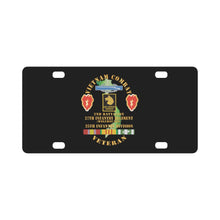 Load image into Gallery viewer, Army - Vietnam Combat Infantry Veteran w 2nd Bn 27th Inf - Wolfhounds - 25th ID SSI X 300 Classic License Plate
