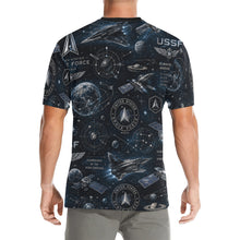 Load image into Gallery viewer, Space Force Orbital Emblem Men's All Over Print Crew Neck T-Shirt
