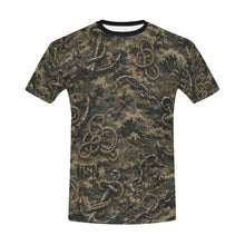 Load image into Gallery viewer, Worn USN Nautical Camouflage Pattern Men's All Over Print Crew Neck T-Shirt
