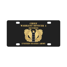 Load image into Gallery viewer, Army - Chief Warrant Officer - CW04 - Retired - Flat - Eagle and Bar X 300 Classic License Plate
