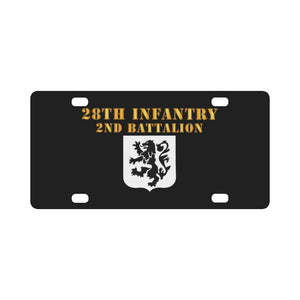 Army - 2nd Battalion 28th Infantry - Hat Classic License Plate