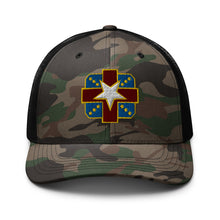 Load image into Gallery viewer, Camouflage trucker hat - Army - Womack Army Medical Center wo Txt
