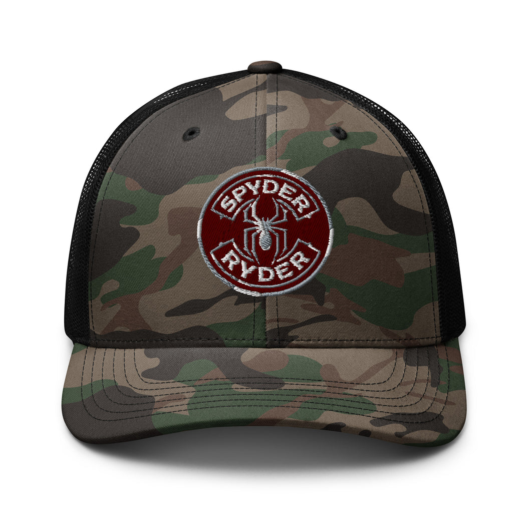 Camouflage trucker hat - Spyder Ryder - Free Wheel Motion - Cherry Red