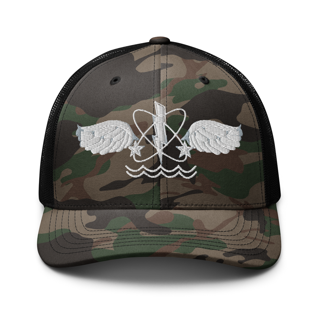 Camouflage trucker hat - Navy - Rate - Aviation Warfare Systems Operator wo Txt X 300