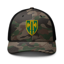 Load image into Gallery viewer, Camouflage trucker hat - Army - 18th MP Bde wo Txt
