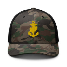 Load image into Gallery viewer, Camouflage trucker hat - Navy - Navy Nurse Corps Pin wo Txt
