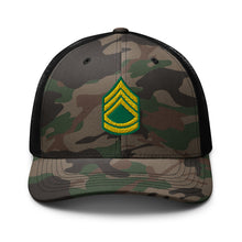 Load image into Gallery viewer, Camouflage trucker hat - Army - SFC wo Txt
