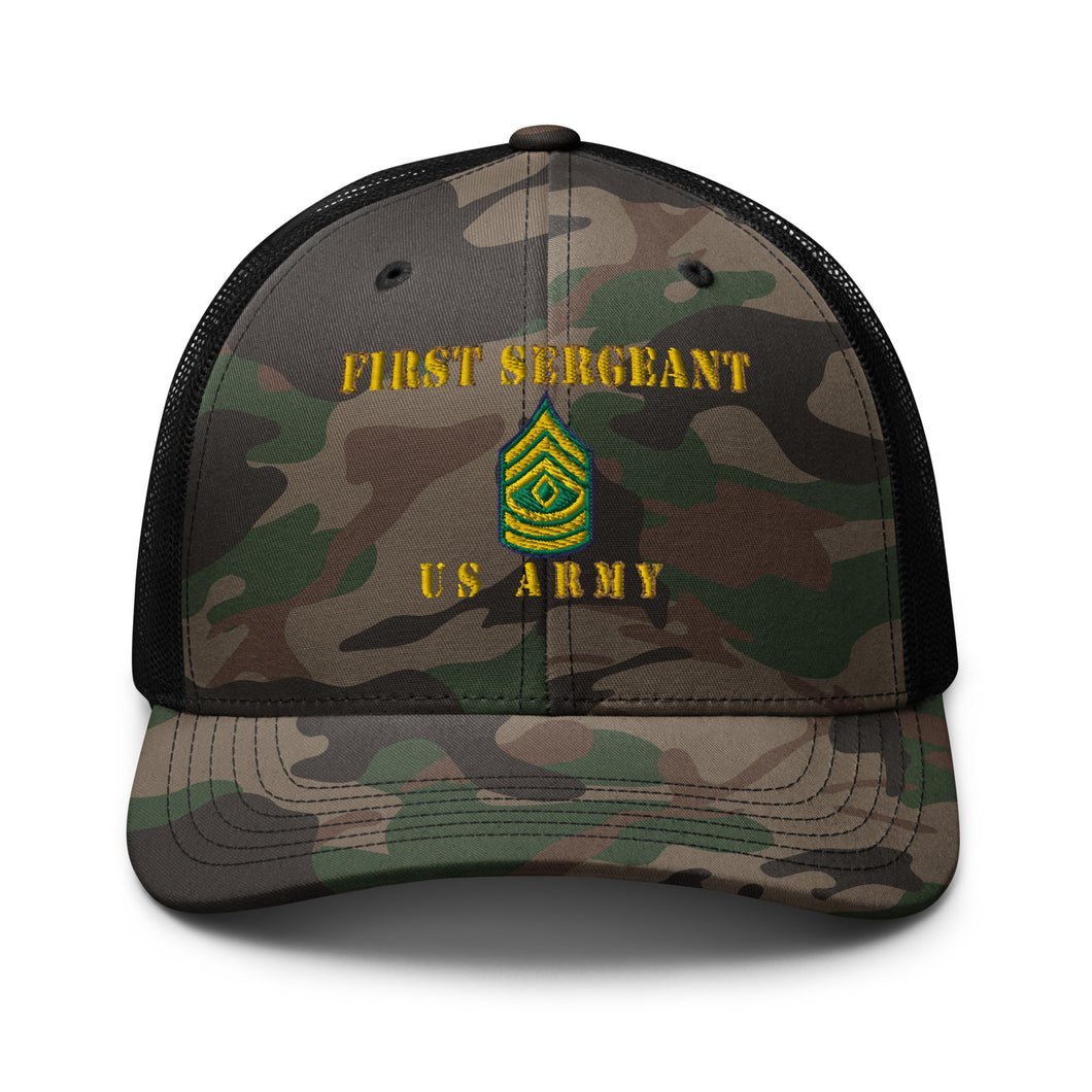 Camouflage trucker hat - Army - First Sergeant - Line