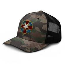 Load image into Gallery viewer, Camouflage trucker hat - Army - Womack Army Medical Center wo Txt
