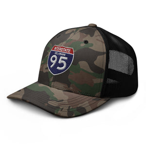 Camouflage trucker hat - Govt - Interstate 95 - Delaware