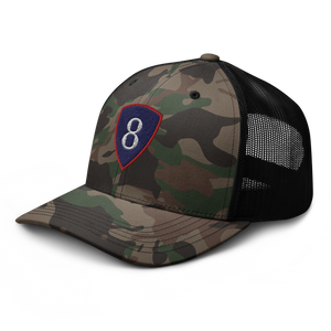 Camouflage trucker hat - SSI - 8th Personnel Command wo Txt X 300