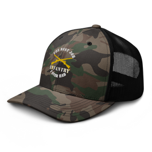 Camouflage trucker hat - Army - The Best Job I ever had - Infantry Br - US Army X 300