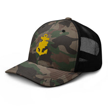 Load image into Gallery viewer, Camouflage trucker hat - Navy - Navy Nurse Corps Pin wo Txt
