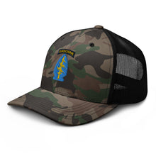 Load image into Gallery viewer, Camouflage trucker hat - SOF - Special Forces SSI
