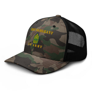 Camouflage trucker hat - Army - First Sergeant - Line