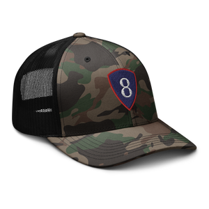 Camouflage trucker hat - SSI - 8th Personnel Command wo Txt X 300