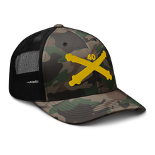 Load image into Gallery viewer, Camouflage trucker hat - Army - 40th Artillery Branch wo Txt
