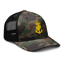 Load image into Gallery viewer, Camouflage trucker hat - Navy - Navy Nurse Corps Pin wo Txt
