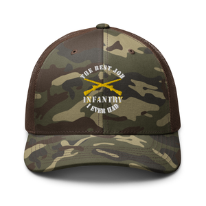 Camouflage trucker hat - Army - The Best Job I ever had - Infantry Br - US Army X 300