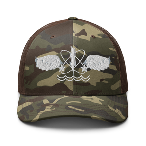 Camouflage trucker hat - Navy - Rate - Aviation Warfare Systems Operator wo Txt X 300