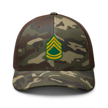 Load image into Gallery viewer, Camouflage trucker hat - Army - SFC wo Txt
