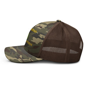 Camouflage trucker hat - Army - First Sergeant - Combat Veteran - Line