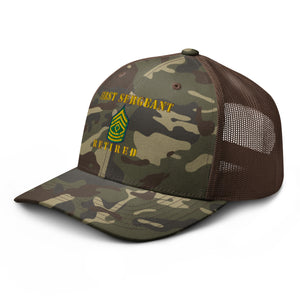 Camouflage trucker hat - Army - First Sergeant - Retired - Line