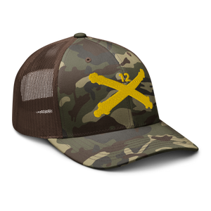 Camouflage trucker hat - Army - 12th Field Artillery Regt - Artillery Br wo Txt