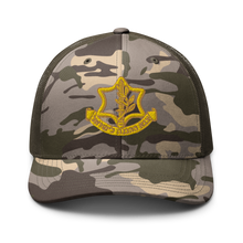 Load image into Gallery viewer, Camouflage trucker hat - Badge of the Israel Defence Forces X 300
