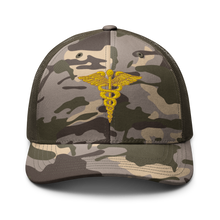 Load image into Gallery viewer, Camouflage trucker hat - Medical - Medical Symbol - Caduceus
