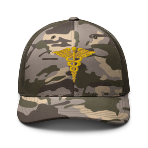 Camouflage trucker hat - Medical - Medical Symbol - Caduceus