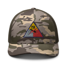 Load image into Gallery viewer, Camouflage trucker hat - Army - 759th Tank Battalion SSI
