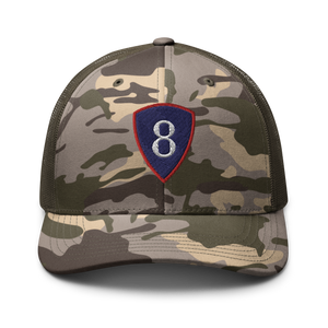 Camouflage trucker hat - SSI - 8th Personnel Command wo Txt X 300