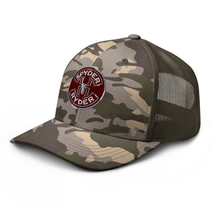 Camouflage trucker hat - Spyder Ryder - Free Wheel Motion - Cherry Red