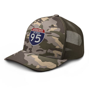 Camouflage trucker hat - Govt - Interstate 95 - Delaware