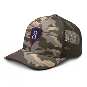 Camouflage trucker hat - SSI - 8th Personnel Command wo Txt X 300