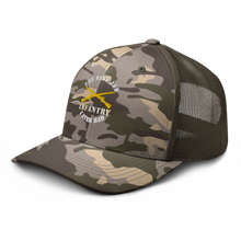 Load image into Gallery viewer, Camouflage trucker hat - Army - The Best Job I ever had - Infantry Br - US Army X 300
