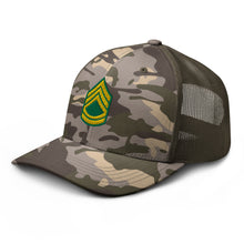 Load image into Gallery viewer, Camouflage trucker hat - Army - SFC wo Txt
