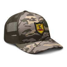 Load image into Gallery viewer, Camouflage trucker hat - Army - 740th Tank Battalion DUI wo Text
