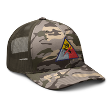 Load image into Gallery viewer, Camouflage trucker hat - Army - 759th Tank Battalion SSI
