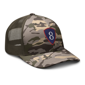 Camouflage trucker hat - SSI - 8th Personnel Command wo Txt X 300