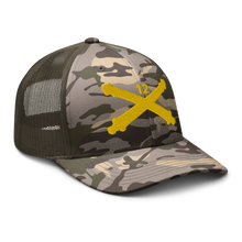 Load image into Gallery viewer, Camouflage trucker hat - Army - 12th Field Artillery Regt - Artillery Br wo Txt
