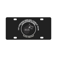 Load image into Gallery viewer, Army - 1st Stryker Bde - 25th ID - Arctic Wolves - White Classic License Plate
