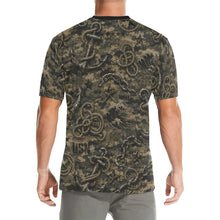 Load image into Gallery viewer, Worn USN Nautical Camouflage Pattern Men's All Over Print Crew Neck T-Shirt
