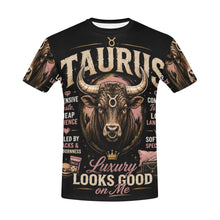 Load image into Gallery viewer, Taurus - Luxury looks good on me Men's All Over Print Crew Neck T-Shirt

