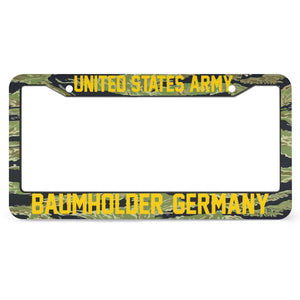 All Over Print License Plate Frame - US Army - Baumholder, Germany